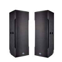 Système de Haut-Parleurs DJ Double Woofer 15 Pouces en Bois MDF avec Amplificateurs et Microphone Sans Fil UHF pour Équipement Sonore de Scène