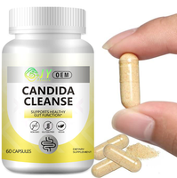 Capsules Détox Candida Cleanse 60 unités Complément Alimentaire Herbal Marque Privée OEM ODM Formule Personnalisée Vente en Gros Usine