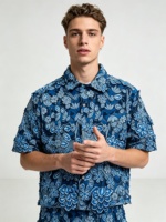 Ensemble streetwear pour homme en denim déchiré, jeans déchirés personnalisés et veste hip-hop, coordonnés de créateurs de luxe