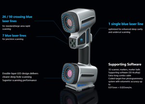 Mingda Handheld <span class=keywords><strong>3D</strong></span>-scanner Hoge Nauwkeurigheid Perfecte Prestaties Auto Scannen Industriële <span class=keywords><strong>3D</strong></span>-laserscanner voor <span class=keywords><strong>Reverse</strong></span> <span class=keywords><strong>Engineering</strong></span> - Product Image 4