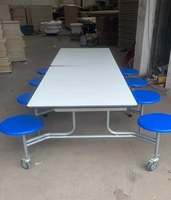 Table à manger moderne pliable et extensible avec ensemble de chaises pliantes pour la maison et l'école