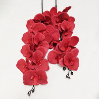 Anggrek Phalaenopsis Sutra Buatan 9 Kepala 107cm Grosir untuk Dekorasi Pernikahan, Rumah, Hotel, Pesta, Acara, Bunga Sutra