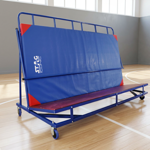 Tapete para Carro de Gimnasio Inclinado de Alta Resistencia Stag Iconic |   Carrito de Almacenamiento para Colchonetas de Gimnasio de Acero con Ruedas - Product Image 3