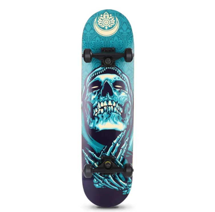 China Fabrik kostenlos angepasste Animations muster guten Preis LKW Skateboard Decks benutzer definierte Skateboard Räder