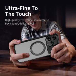 Étui de téléphone portable de luxe en TPU magnétique antichoc avec anneau rotatif à <span class=keywords><strong>360</strong></span>° et béquille, toucher soyeux, pour iPhone 17 <span class=keywords><strong>Air</strong></span> Pro <span class=keywords><strong>Max</strong></span> - Product Image 4