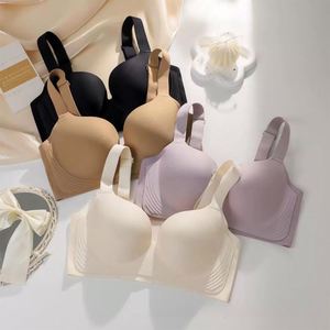 Thin <strong>No</strong> Underwire Small Breasted Girly <strong>Bra</strong> Clump Adjustment <strong>Bra</strong> One Piece <strong>No</strong> Trace <strong>Bra</strong> - Product Image 5