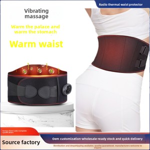 Cinturón de Masaje Vibratorio Inalámbrico Recargable con Calor para Alivio del Dolor, Ajustable, Negro/Gris - Product Image 5