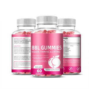 Po-Vergrößernde 60 Stück Vegane Gummis Nahrungsergänzungsmittel Großer Po-Verstärker <span class=keywords><strong>Multivitamin</strong></span> für Frauen Workout-Unterstützung für Teenager - Product Image 1