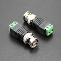 BNC connecteur mâle prise coaxiale CAT5 adaptateur prise système de sécurité accessoires DC Surveillance pour caméra CCTV vidéo Balun K8