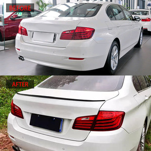 Bmw Rear Spoiler F10 Glossy <b>Black</b> Carbon Texture Abs Material Trunk <b>Wing</b> For 2013-2016 5 Series - Product Image 2