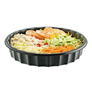 Récipient de stockage alimentaire en plastique jetable rond Offre Spéciale avec base noire pour le stockage des aliments à emporter - Product Image 4