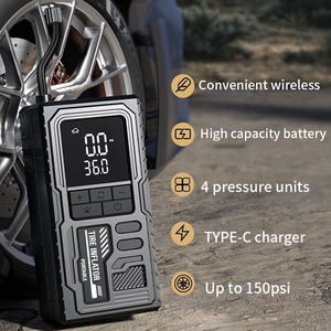 Máy nén khí 3 trong 1 4000mAh-ngân hàng điện, đèn khẩn cấp & Lạm Phát mạnh cho ô tô, xe đạp và du lịch (bơm nhanh 150PSI) - Product Image 2