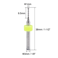 Forets micro pour PCB, pointe de 2,2 mm, à cannelure spirale, en carbure de tungstène, longueur de 12 mm, finition argentée, pour routeur CNC, gravure sur métal