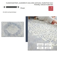 Tapis en laine tissés à la main de style italien, luxe léger, embossés, sur mesure, directement de l'usine