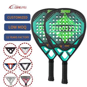 Hot Sale Customized High Quality in Stock Durable Paddle Racquets Tennis Training Raquetas De Padel 24k Plastic Tennis Rackets - Product Image 1