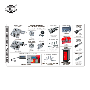SU1万能フライス盤 16mmドリル ベンチトップ小型水平垂直万能ミニフライス盤 SIEG - Product Image 4