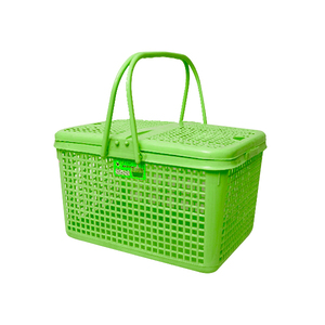 Cesta de Plástico para Compras de Supermercado Personalizada al por Mayor con Tapa - Product Image 5