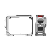Cage de caméra en métal pour Insta360 Ace Pro 2/Ace Pro avec support à dégagement rapide et support de sabot froid et boîtier en alliage d'aluminium à filetage de 1/4"