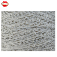 100% fil de coton mercerisé 3mm blanc perle teint 6 plis fil de coton peigné avec des perles colorées fil fantaisie"