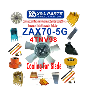 Machines de construction X & L pièces pale de ventilateur Yanmar 4TNV98 moteurs Diesel lame de ventilateur de refroidissement avec embrayage adapté pour pelle ZAX70-5G