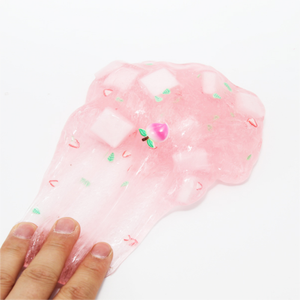 Kit de slime rose croustillant à la fraise JITENG avec paillettes, jouet anti-stress pour cadeaux d'anniversaire et fêtes - Product Image 5