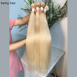 613 biondo naturale onda di <span class=keywords><strong>capelli</strong></span> fasci di osso brasiliano <span class=keywords><strong>capelli</strong></span> lisci trama non trasformati di <span class=keywords><strong>capelli</strong></span> vergini tessitura per le donne di colore - Product Image 4