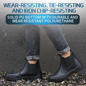 أحذية عمل رجالية من الجلد من ديانسن LBX008 بمقدمة فولاذية مضادة للانزلاق، أحذية غير قابلة للتدمير، أحذية أمان للرجال مقاومة للثقب، أحذية رياضية للعمل - Product Image 3