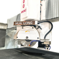 HUALONG machines HKNC-500 Italie CNC Pont Vu 5 Axe Comptoirs 3D Marbre Granit Pierre De Découpe CNC et Fraiseuse
