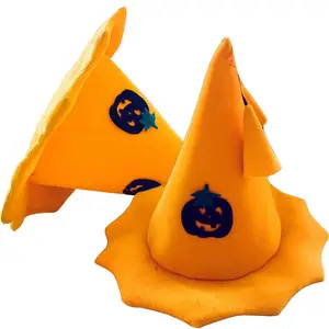 Halloween Decoration Costume Cosplay Party Foam Orange Pumpkin Witch Hat