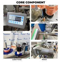 Machine d'étiquetage de bouteilles économique, spécialement conçue pour les petites entreprises, avec un ensemble d'impression jet d'encre complet