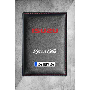 ที่ใส่ใบอนุญาตหนังเทอร์โมแบบปรับแต่งได้พร้อมโลโก้อีซูซุส่วนตัว - Product Image 1