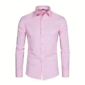 Design OEM Custom Wrinkle Resistant Dress Shirt Long <b>Sleeves</b> and Easy Care Fabric Corporate Uniforms Staff Wear - Product Image 3