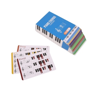 Carte d'accords de <span class=keywords><strong>piano</strong></span> Tableau d'accords de <span class=keywords><strong>piano</strong></span> Tableau des doigts 120pcs Cartes codées en couleur pour débutants en <span class=keywords><strong>piano</strong></span> Apprenants en musique Papier cuivré - Product Image 1