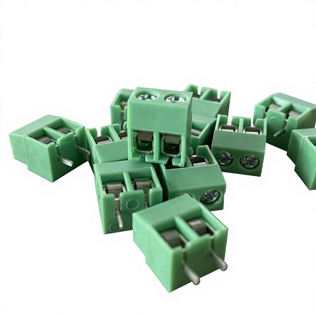 Spliceable Industrial Straight Pin 5.0mm 5.08mm Pitch 2P 3P 4P Blue Green Cross Slotted PCB Screw Terminal Blocks Connectors