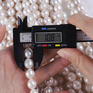 Perlas Naturales al por Mayor, Hebra de Perlas Barrocas de Agua Dulce Naturales Blancas de 9-11 mm para la Fabricación de Joyas - Product Image 2