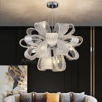 Lustre en cristal K9 de luxe ANNO, luminaire de plafond en forme de fleur dorée pour la décoration intérieure des palais