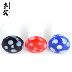 Bijoux de piercing corporel : Plugs d'<span class=keywords><strong>oreille</strong></span> en verre colorés en forme de champignon - Product Image 1