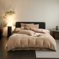 Ensemble de literie en tissu luxueux ultra doux pour la maison, 4 pièces, 100% polyester, peluche, ensemble de literie chaud pour l'hiver
