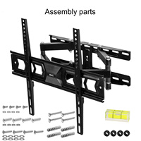 Support mural inclinable et pivotant pour téléviseur VonHaus, écrans de 24 à 75 pouces, support mural avec niveau à bulle, capacité maximale de 45 kg, VESA 400x400 mm, acier allié 15