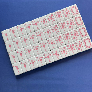 Tuiles de Mahjong en Acrylique 4 Couches Bicolores pour Soirées de Mahjong Décontractées – 36 Pouces – Vente Directe Usine - Product Image 4