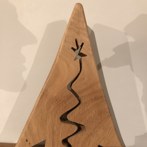 DÉCORATION ARBRE DE NOËL DÉCORATION ÉCOLOGIQUE CADEAU FAIT MAIN Arbre en bois ornemental fabriqué en cerisier un arbre pour toute saison - Product Image 1