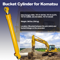 Cilindro Hidráulico para Excavadora, Venta Directa de Fábrica, Compatible con Komatsu Boom Ram