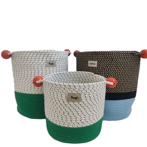 best selling Cotton cord storage basket Laundry basket toy storage BASKET