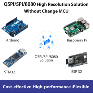 Modul Layar LCD TFT 10.1 inci QSPI/SPI/8080 1024*600 Antarmuka Kompatibel dengan STM32, Arduino, dan HMI Industri - Product Image 3