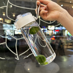 Sinh viên đơn giản xách tay 400ml/600ml/800ml nhựa chai nước uống cốc nhựa rõ ràng nước giải khát cốc cà phê - Product Image 4