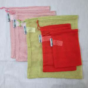ถุงตาข่ายใส่ของเป็นมิตรต่อสิ่งแวดล้อมทำจากผ้าฝ้ายออร์แกนิกหลากสี - Product Image 5