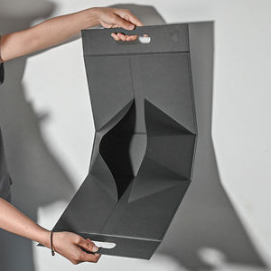 Premium Custom Logo Personalized <strong>Cardboard</strong> Packaging Magnetic Folding <strong>Suitcase</strong> Portable Bag Triangular Gift Box - Product Image 2