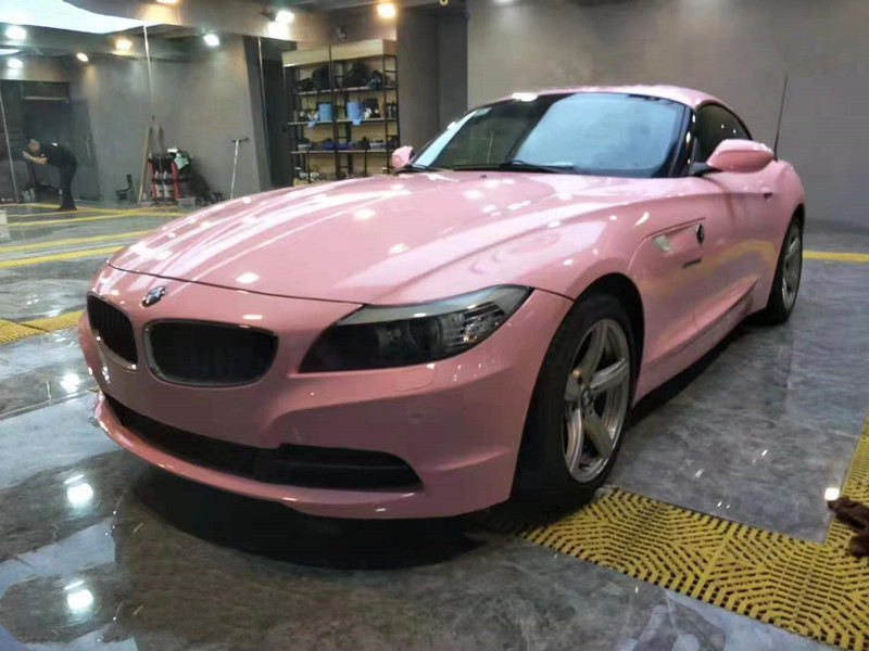 Pearl Pink Super Gloss Crystal Car Vinyl Wrap - Uv Proof & Scratch