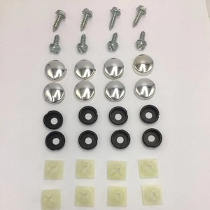 Stainless Steel License Plate <b>Frame</b> Screws 177mm Clamp Kit With Washers And <b>Clips</b> For US Standard Plates - Product Image 3