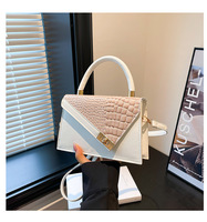 Sac bandoulière rétro décontracté et simple, couleur unie, avec deux sangles, durable, forme coussin, pour le quotidien